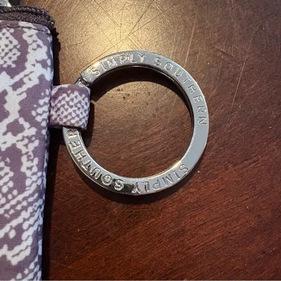 Simply Southern Lavender Snake-Print Wristlet Keyring - Picture 7 of 7